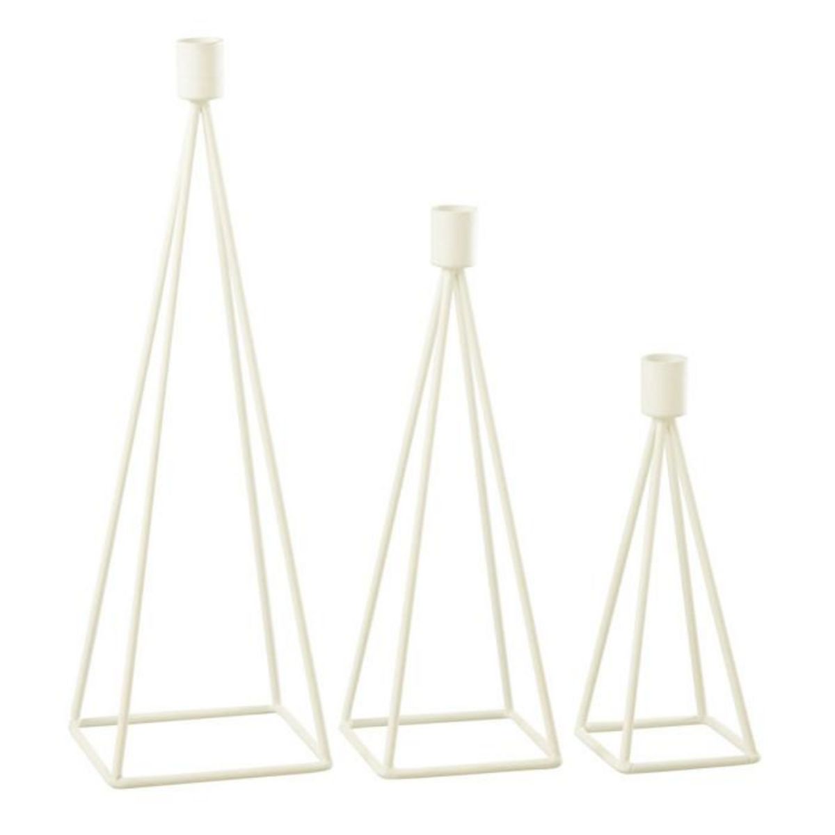 Paris Prix Lot de 3 Chandeliers Design  Désiré  38cm Blanc