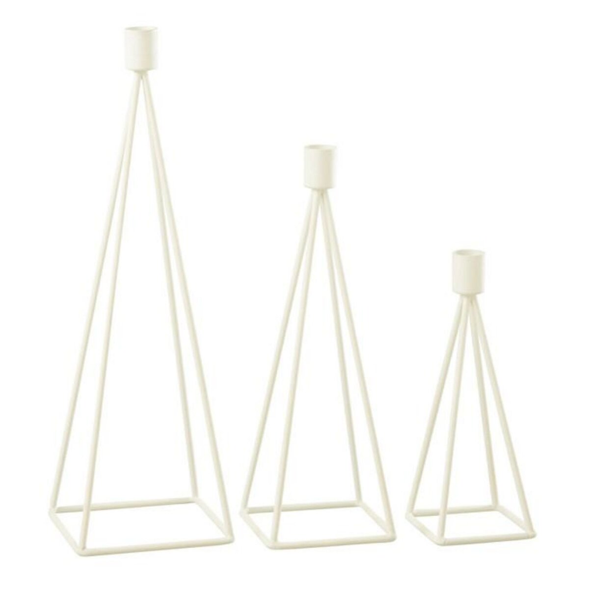 Paris Prix Lot de 3 Chandeliers Design  Désiré  38cm Blanc