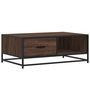 Voir la diapositive 2 : VIDAXL Table basse chene marron 90x57x35 cm bois d'ingenierie et metal