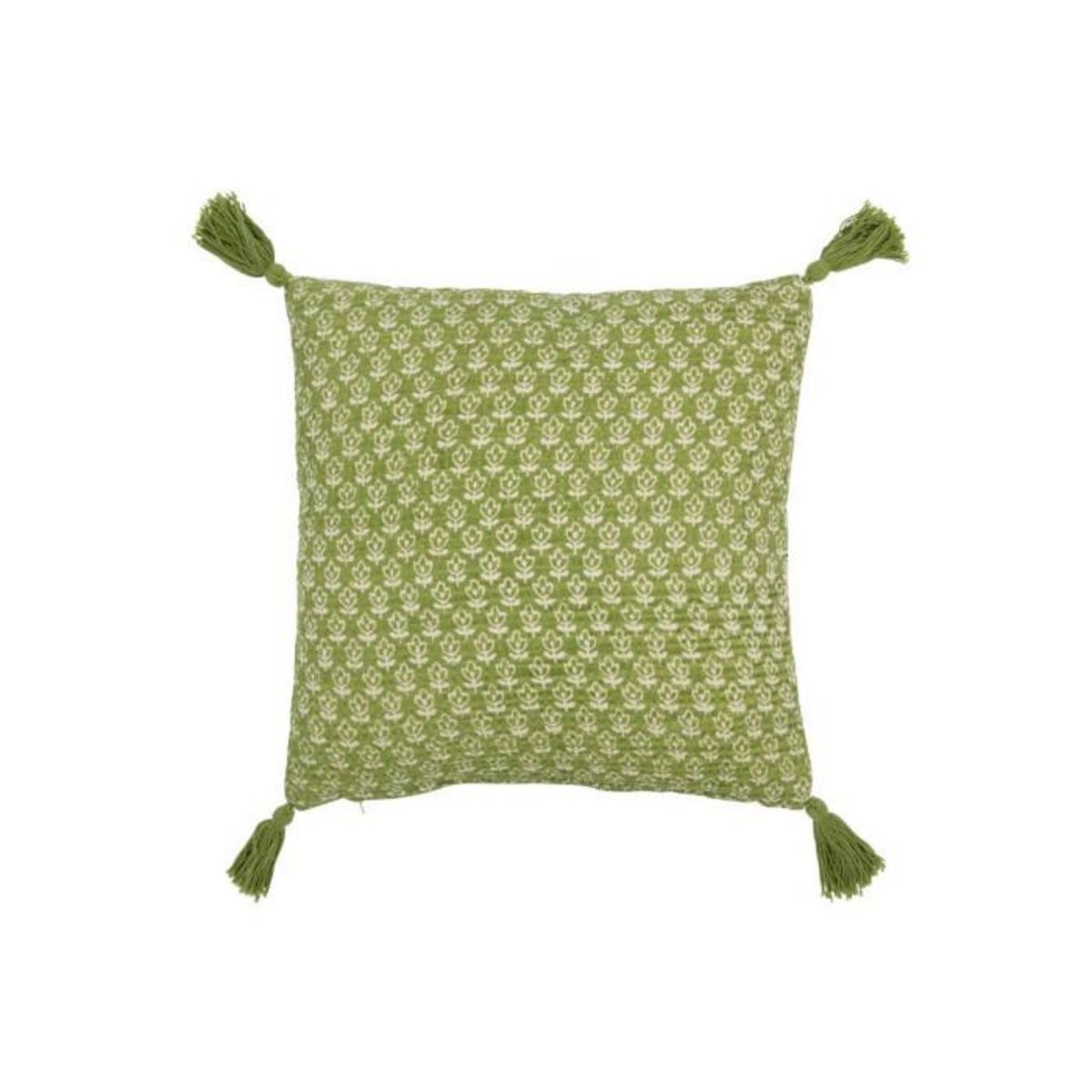 Paris Prix Coussin Déco à Pompons  Avocado  45x45cm Vert