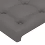 VIDAXL Tete de lit avec oreilles Gris 93x23x78/88 cm Similicuir