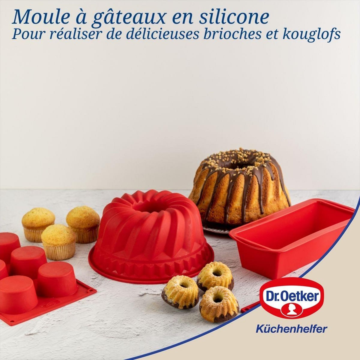DR.OETKER Moule à Kougelhopf 21,5 cm Dr. Oetker Flexxibel Love