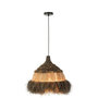 Voir la diapositive 2 : Paris Prix Lampe Suspension en Raphia  Lombok  40cm Noir