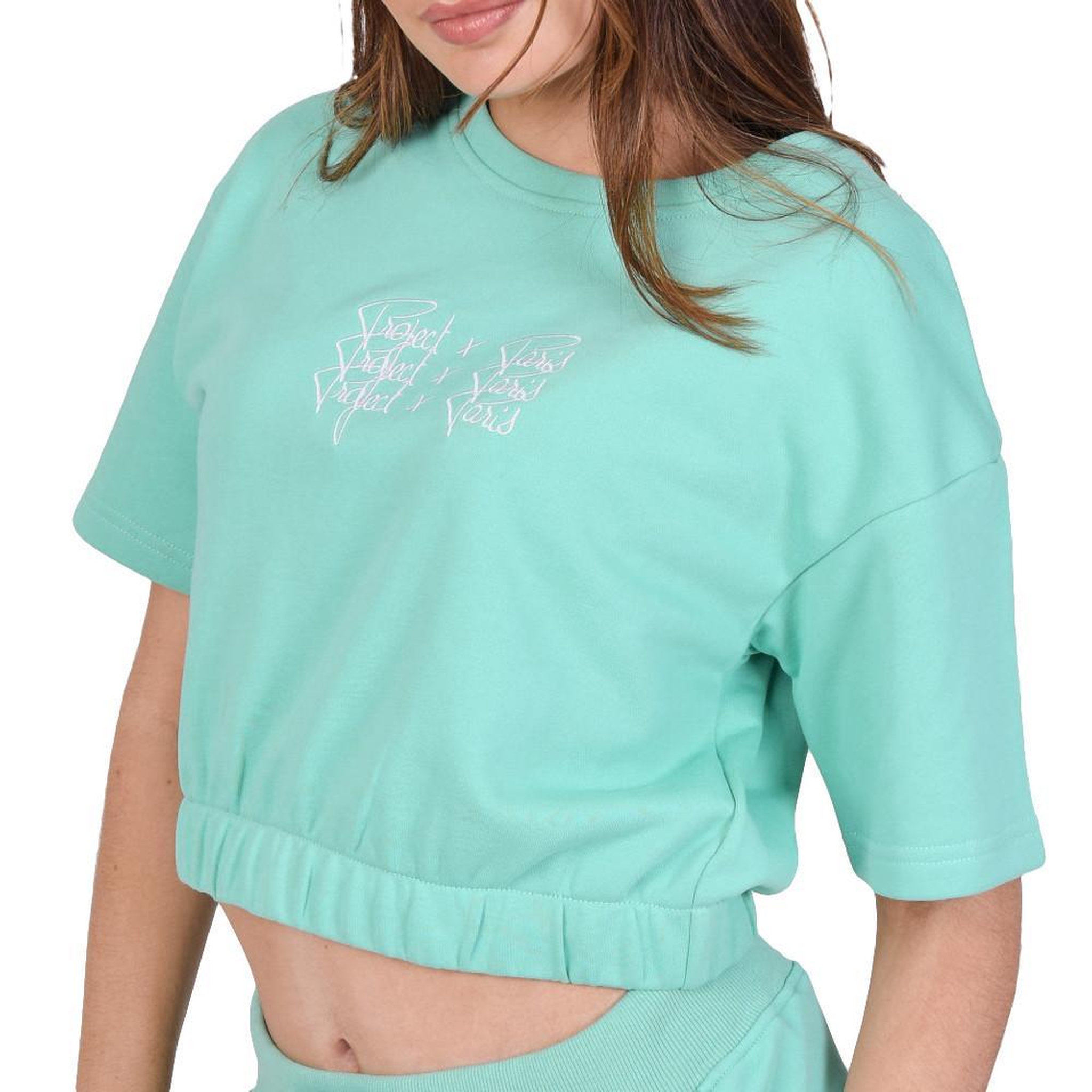 Project X T-shirt turquoise femme project x paris triple logo. Coloris disponibles : Bleu
