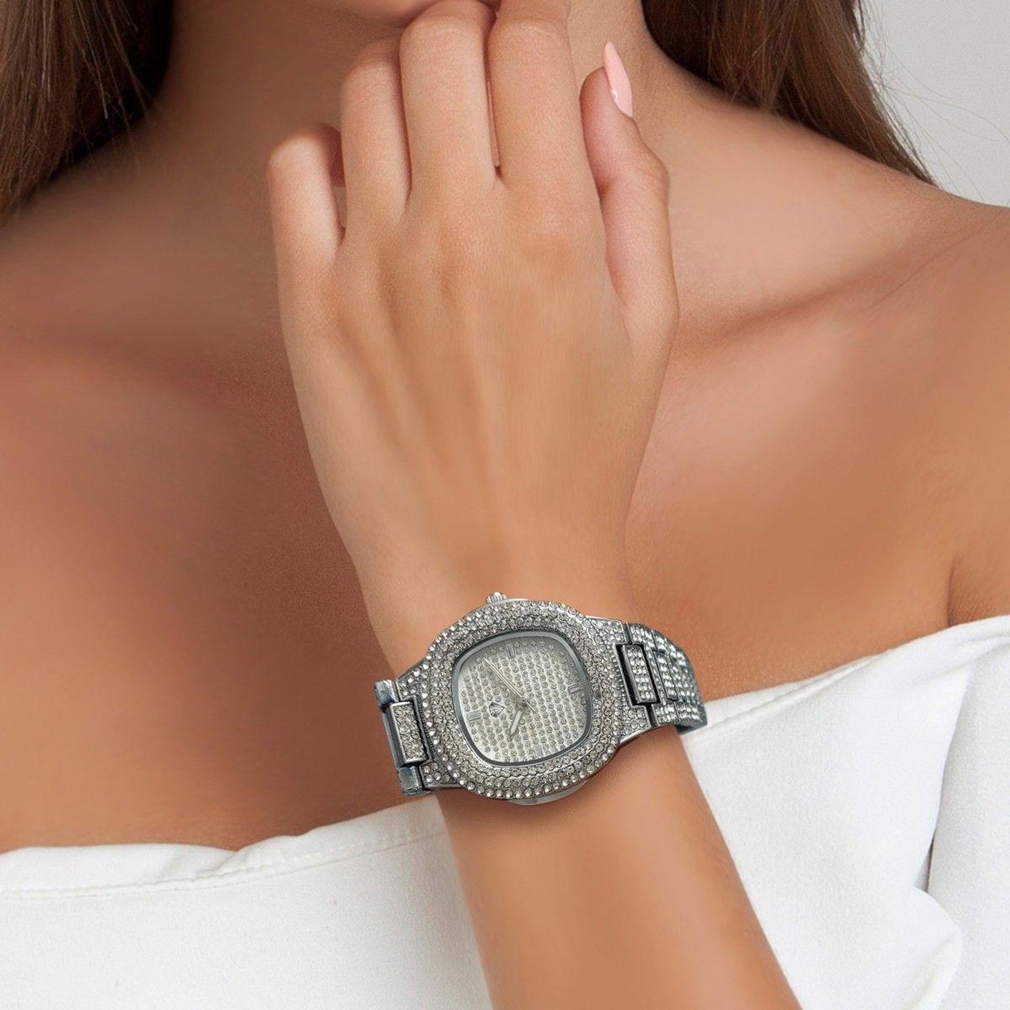 Voir la diapositive 2 : SC CRYSTAL Montre Mady élégante SC Crystal