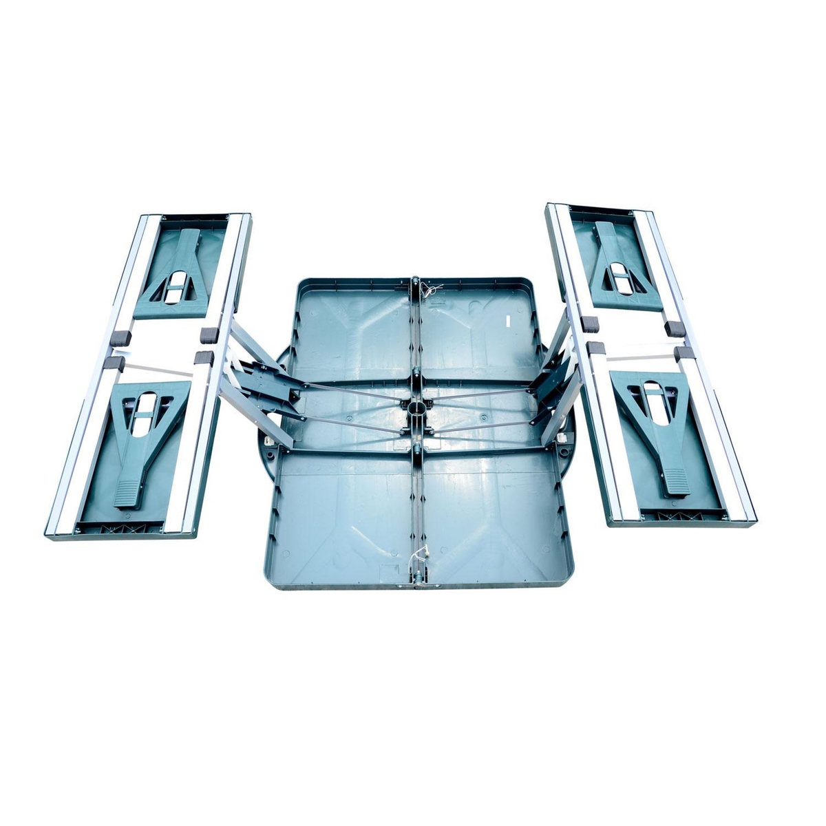 OUTSUNNY Table de camping pique nique pliante portable 4 personnes 85L x 65l x 65H cm aluminium plastique vert