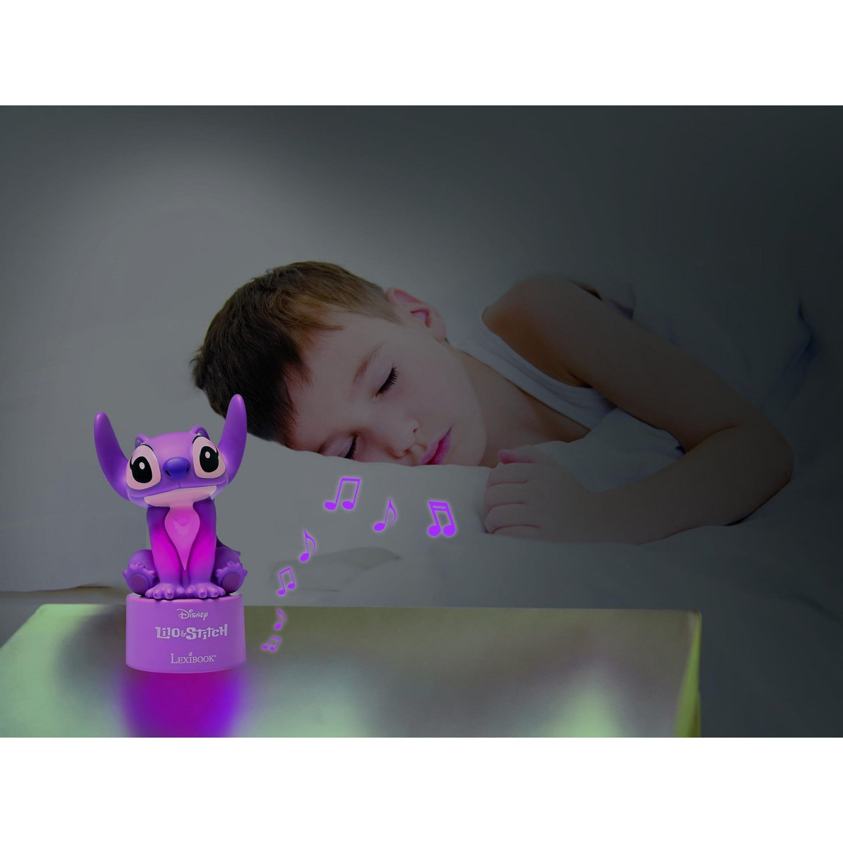 Lexibook Veilleuse en 3D avec variation de couleurs Stitch Angel