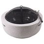 Voir la diapositive 2 : GARDENSTAR Braséro charbon extérieur avec maille d'étincelle - Acier - D60 x H43 cm