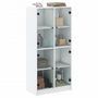 Voir la diapositive 5 : VIDAXL Buffet haut avec portes blanc 68x37x142 cm bois d'ingenierie
