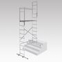 Voir la diapositive 2 : HAILO Echafaudage roulant d'escalier 5m en aluminium - HOBBYSTEP H5