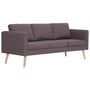 Voir la diapositive 2 : VIDAXL Canape a 3 places tissu taupe