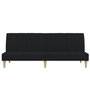 Voir la diapositive 5 : VIDAXL Canape-lit a 2 places noir tissu