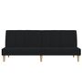 Voir la diapositive 5 : VIDAXL Canape-lit a 2 places noir tissu