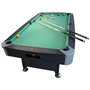 Voir la diapositive 1 : PLAY4FUN Billard Américain avec Retour de Boules Automatique et Accessoires, 220 x 123 x 80 cm - Noir et Tapis Vert