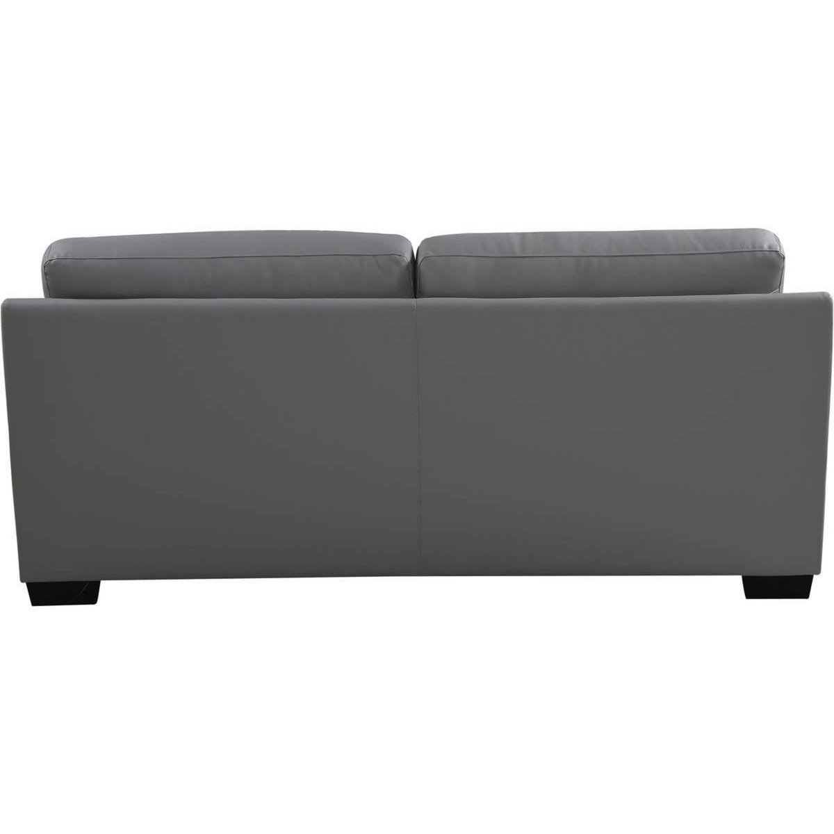 Habitat et Jardin Canapé cuir et PVC  Cardiff  - 205 x 92 x 93 cm - 3 places - Gris clair