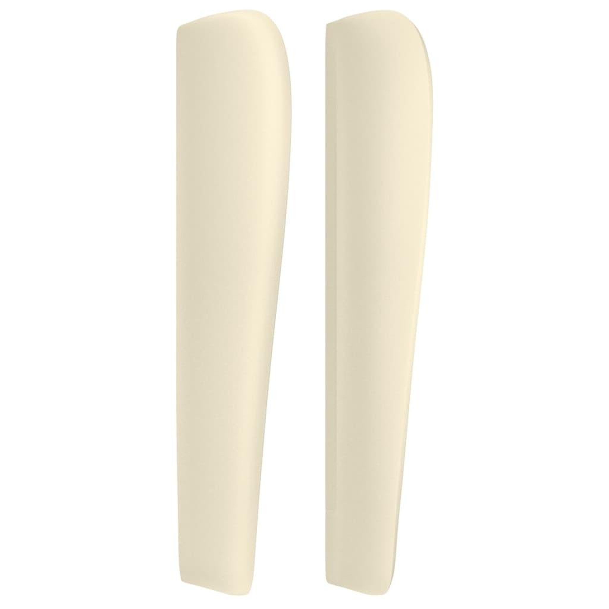 Voir la diapositive 4 : VIDAXL Tete de lit avec oreilles Creme 83x23x118/128 cm Similicuir
