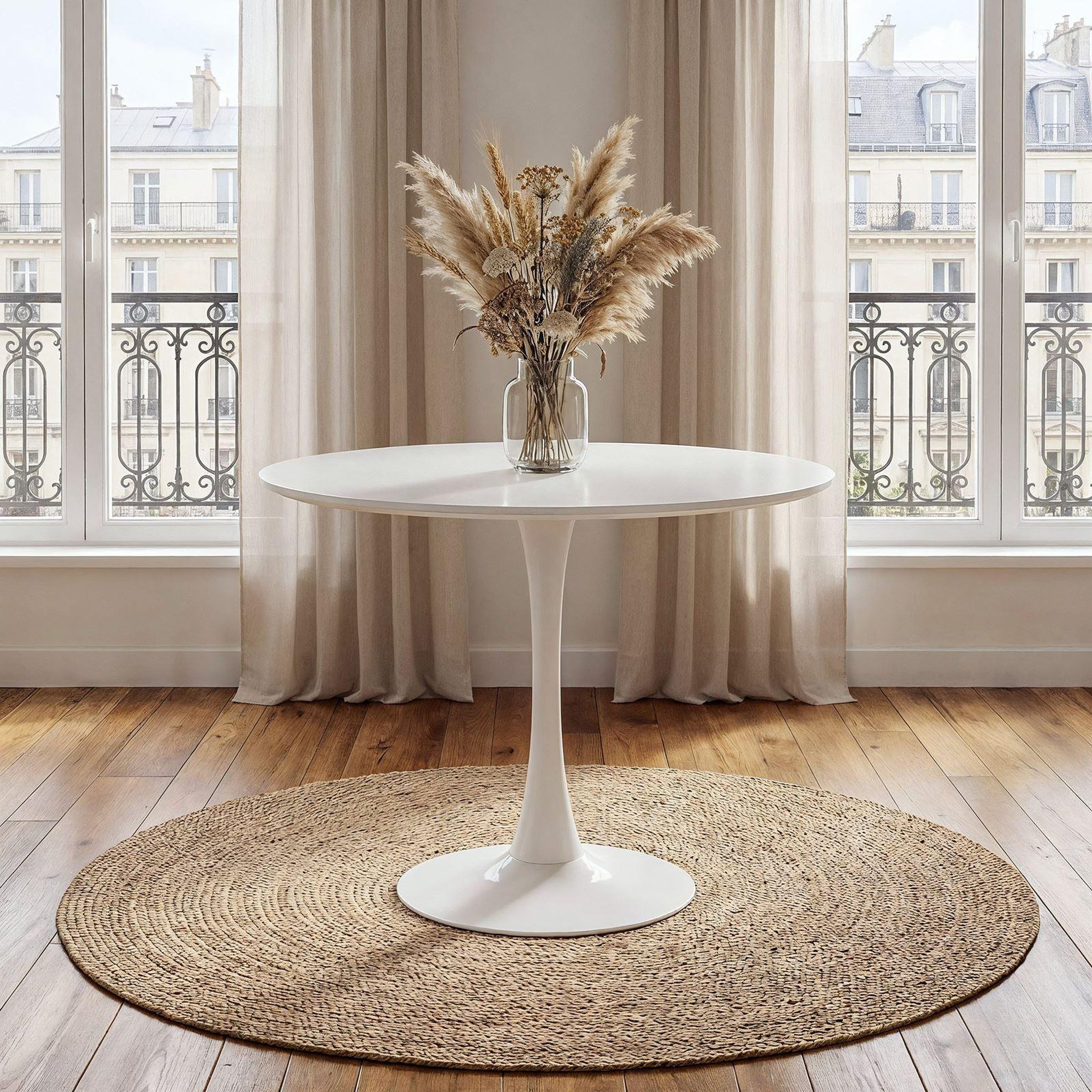 Voir la diapositive 2 : IDIMEX Table à manger ronde loire ø 80 cm