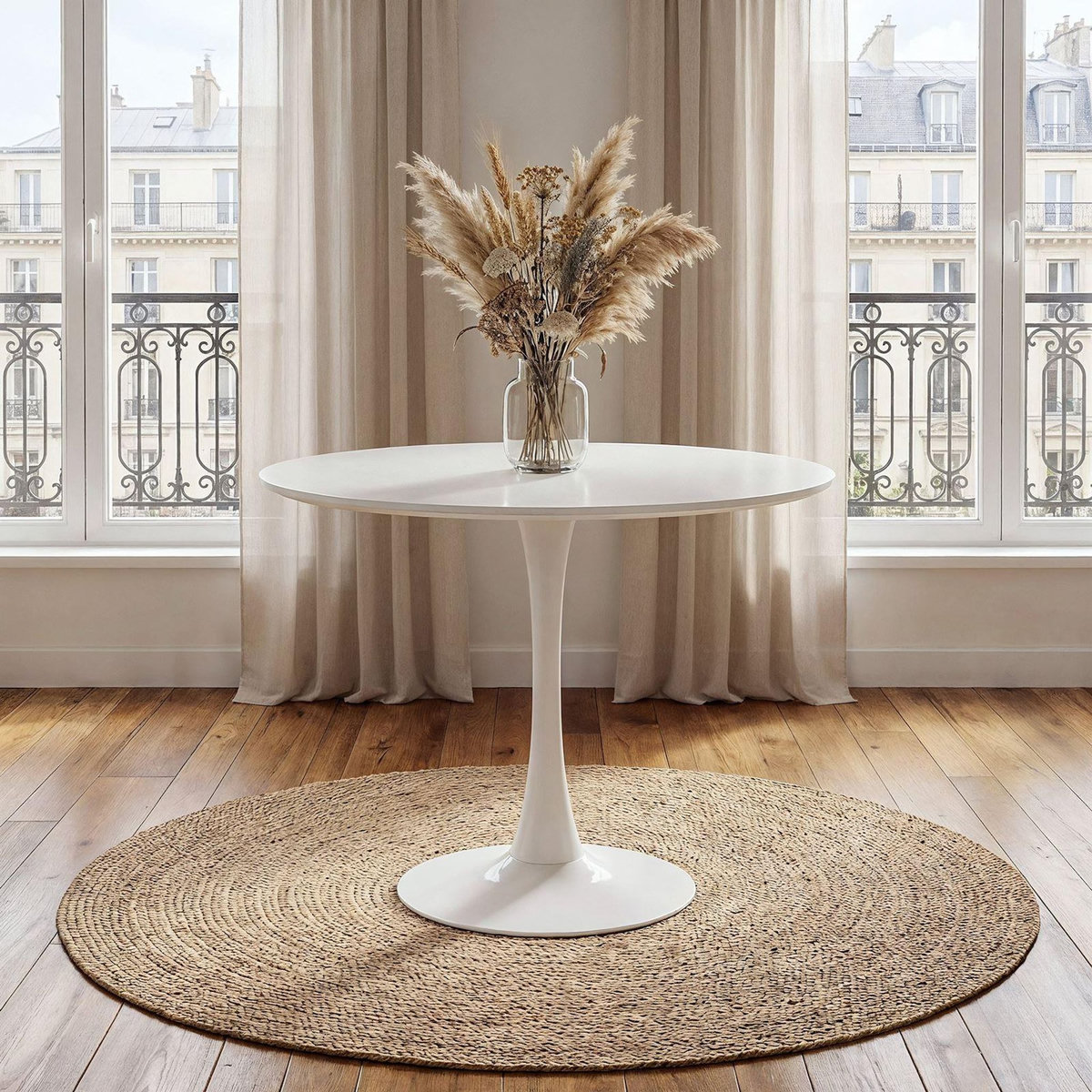 IDIMEX Table à manger ronde LOIRE Ø 80 cm