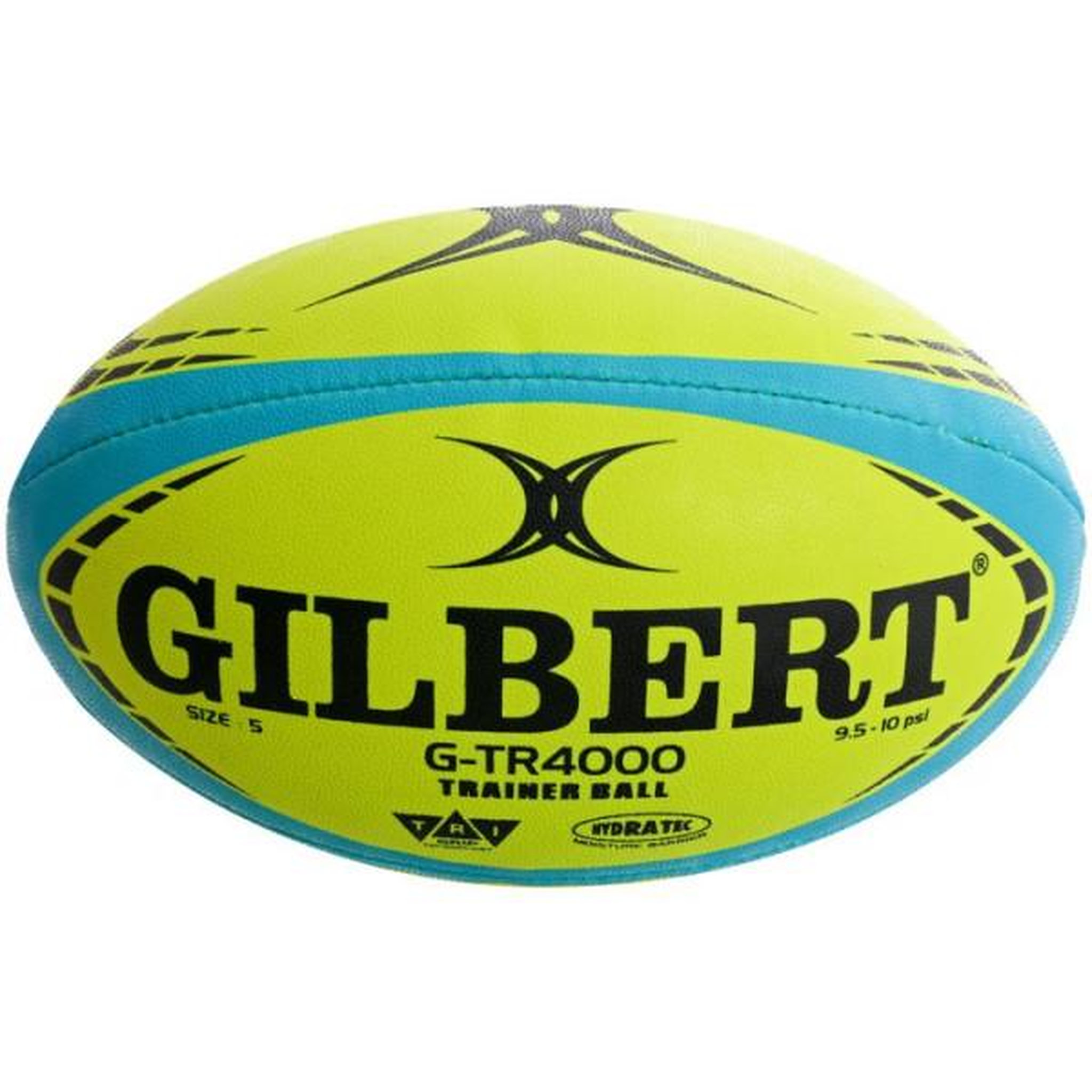 Voir la diapositive 2 : GILBERT Ballon de rugby d'entrainement - gtr4000 - fluo - gilbert - taille 4