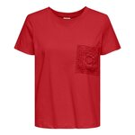 JACQUELINE DE YONG T shirt  Femme JDY Selma. Coloris disponibles : Rouge