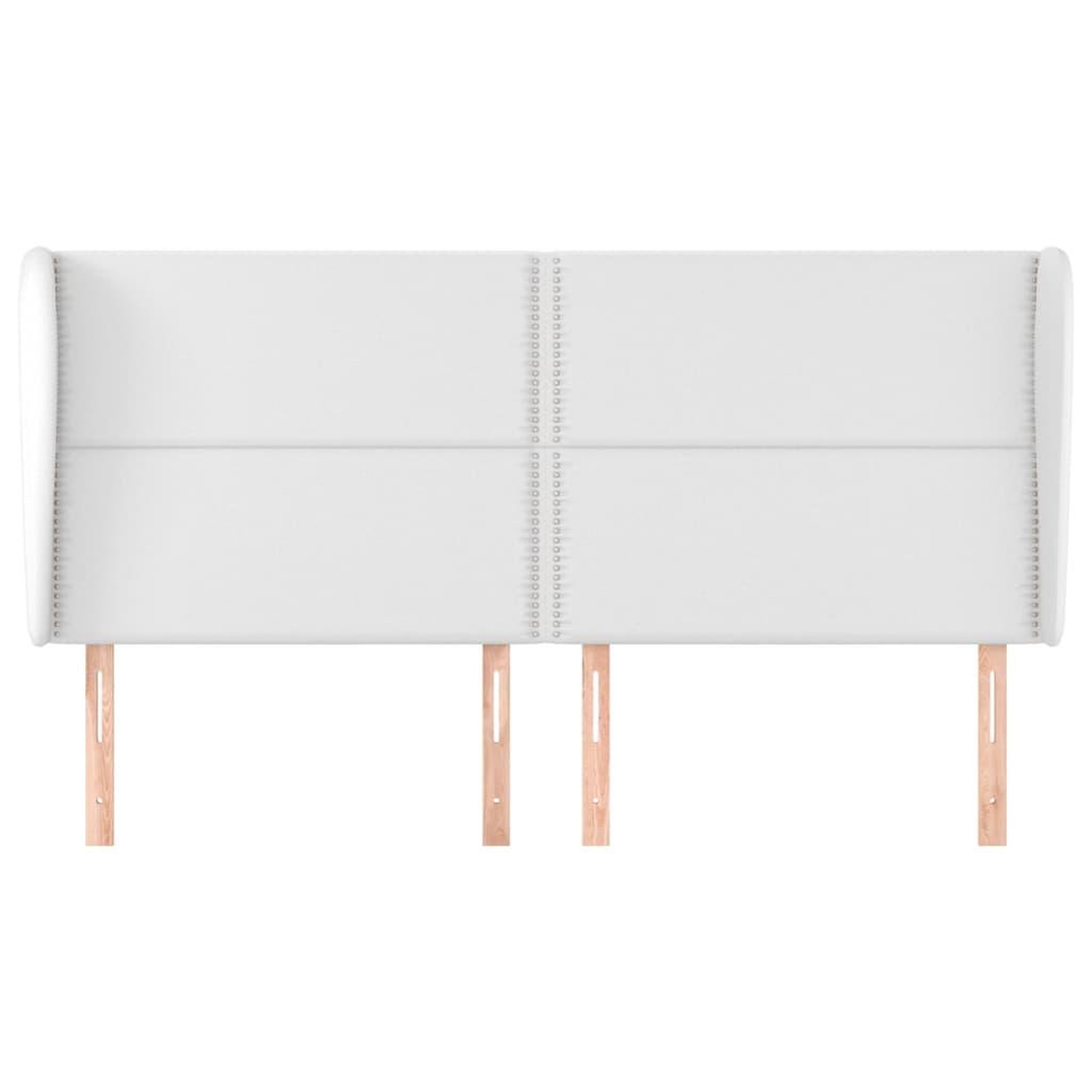 Voir la diapositive 3 : VIDAXL Tete de lit avec oreilles Blanc 203x23x118/128 cm Similicuir