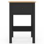 Voir la diapositive 3 : ID MARKET Lot de 2 tables de chevet ACHILLE 1 tiroir et 1 tablette noir et bois