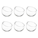 SECRET DE GOURMET Lot de 6 Verrines Rondes  Palm  10cm Transparent