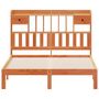 Voir la diapositive 4 : VIDAXL Lit bibliotheque sans matelas cire marron 135x190 cm pin massif