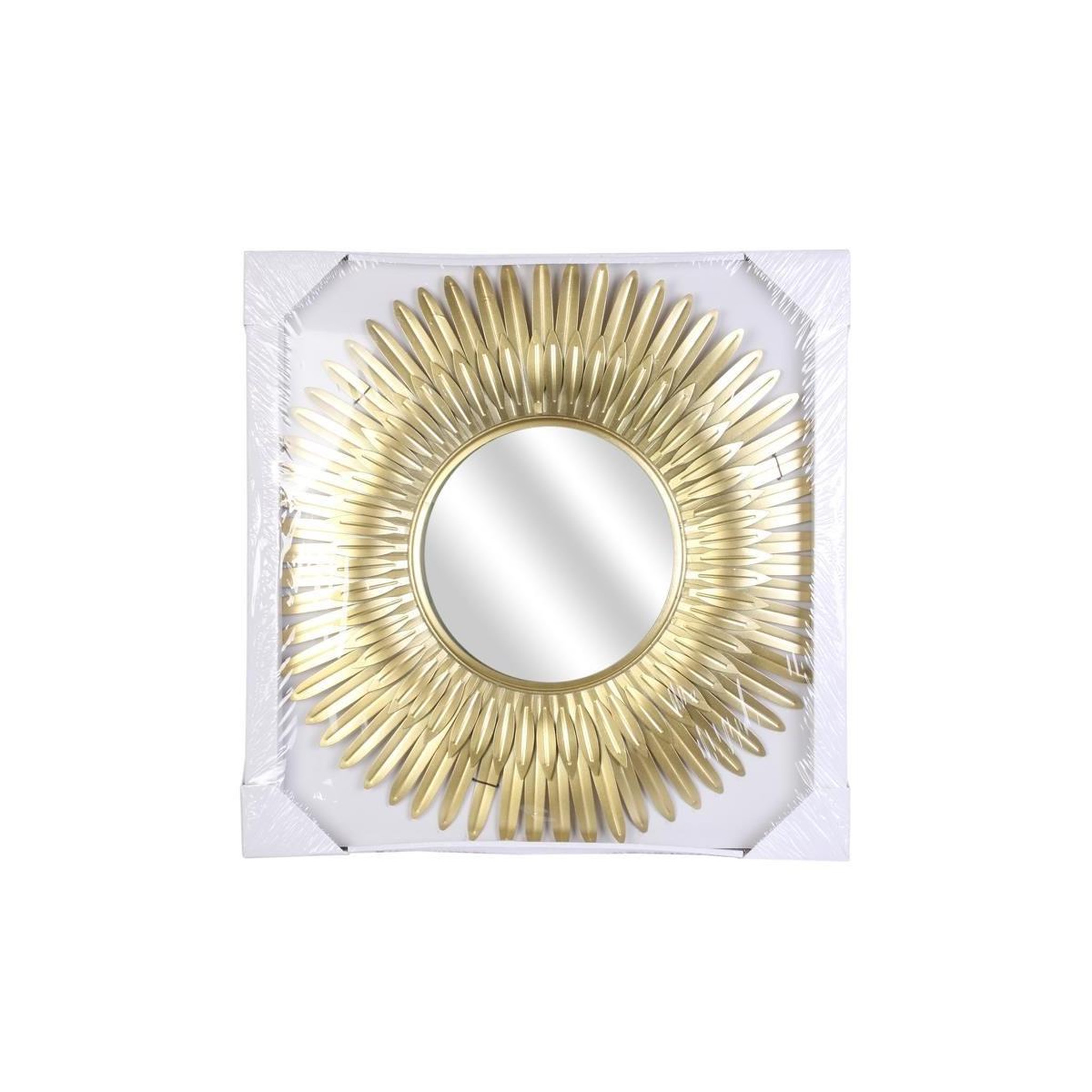Voir la diapositive 3 : The Home Deco Factory Miroir Mural Design  Plumes  53cm Or