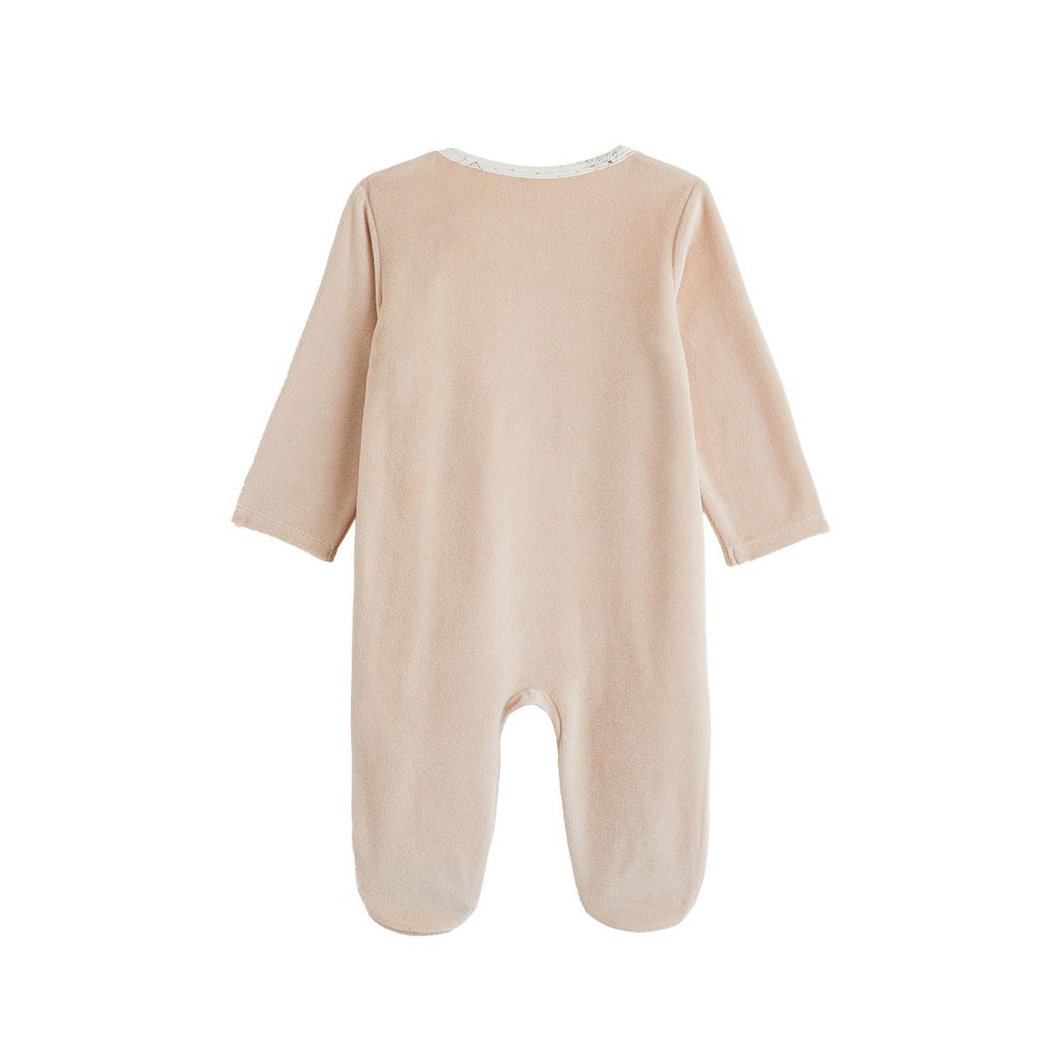 Voir la diapositive 2 : PETIT BEGUIN Pyjama bébé en velours ouverture zippée doucette