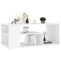 Voir la diapositive 3 : VIDAXL Table basse blanc 100x50x40 cm bois d ingénierie