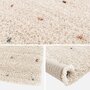 Voir la diapositive 5 : SWEEEK Tapis enfant à petits pois, tapis intérieur crème et multicolore, poils longs shaggy