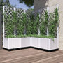 Voir la diapositive 1 : VIDAXL Jardiniere avec treillis Blanc 120x120x136 cm PP