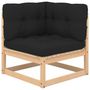 Voir la diapositive 2 : VIDAXL Salon de jardin 5 pcs avec coussins Bois de pin massif