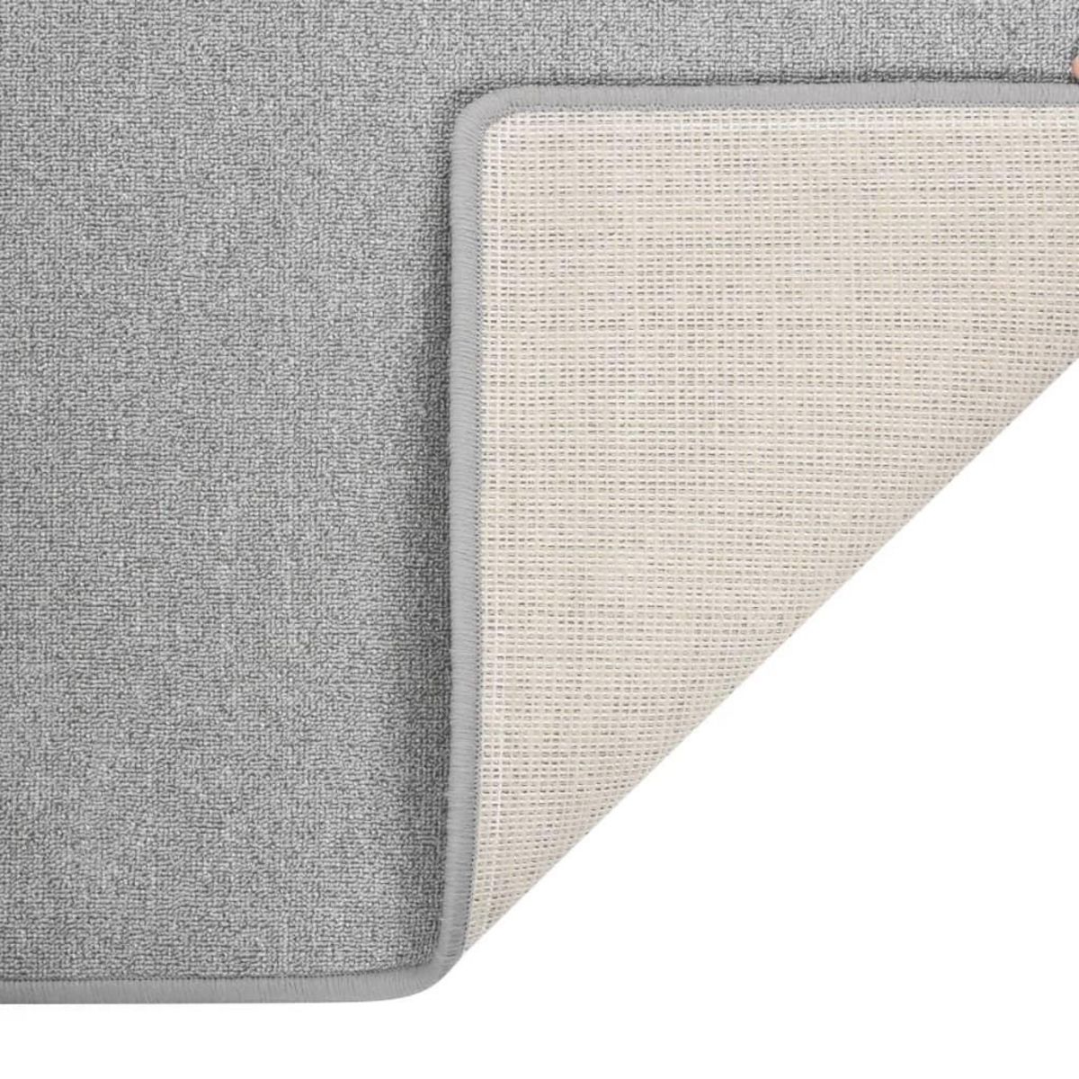 VIDAXL Tapis de couloir Gris clair 80x150 cm
