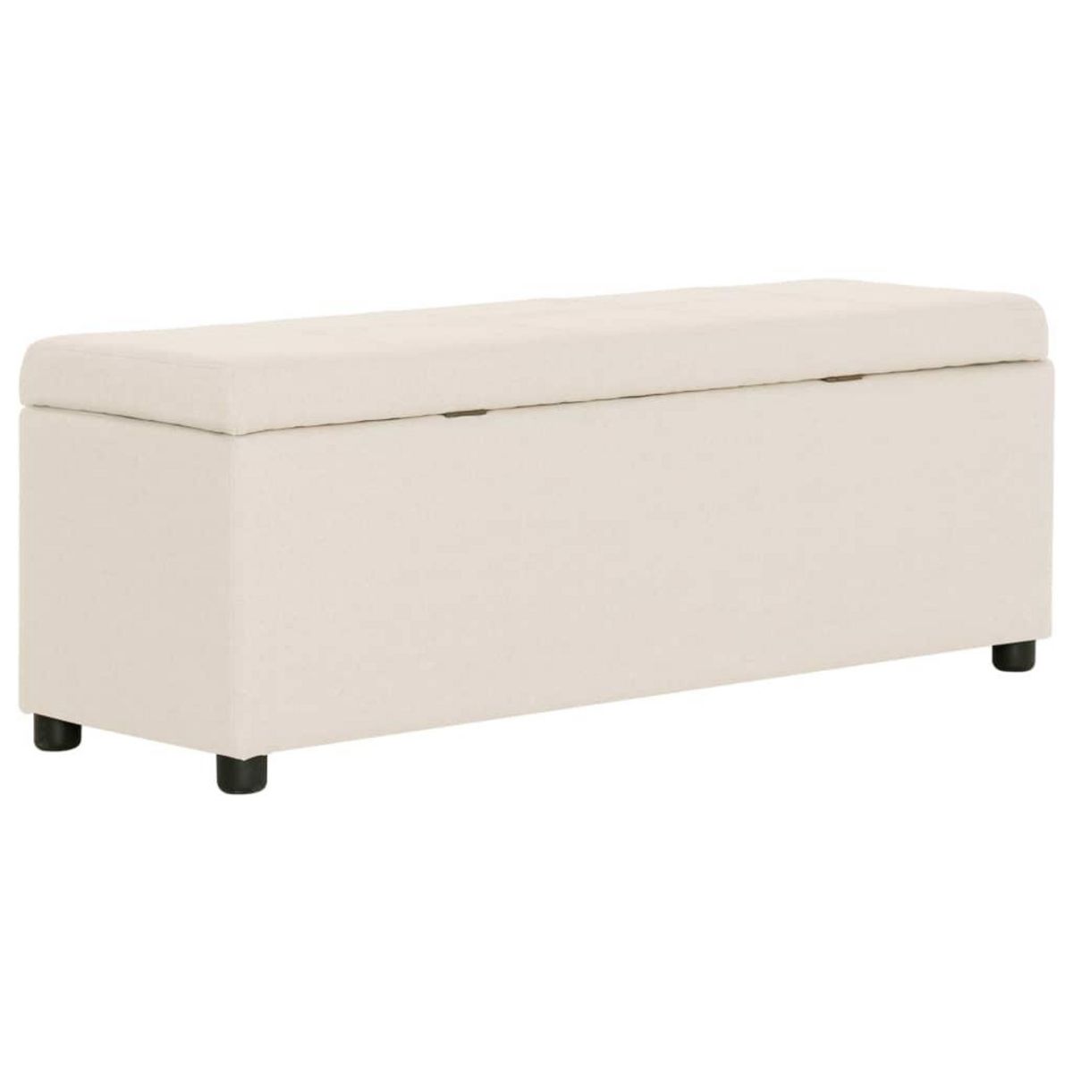 VIDAXL Banc avec compartiment de rangement 116 cm Creme Polyester