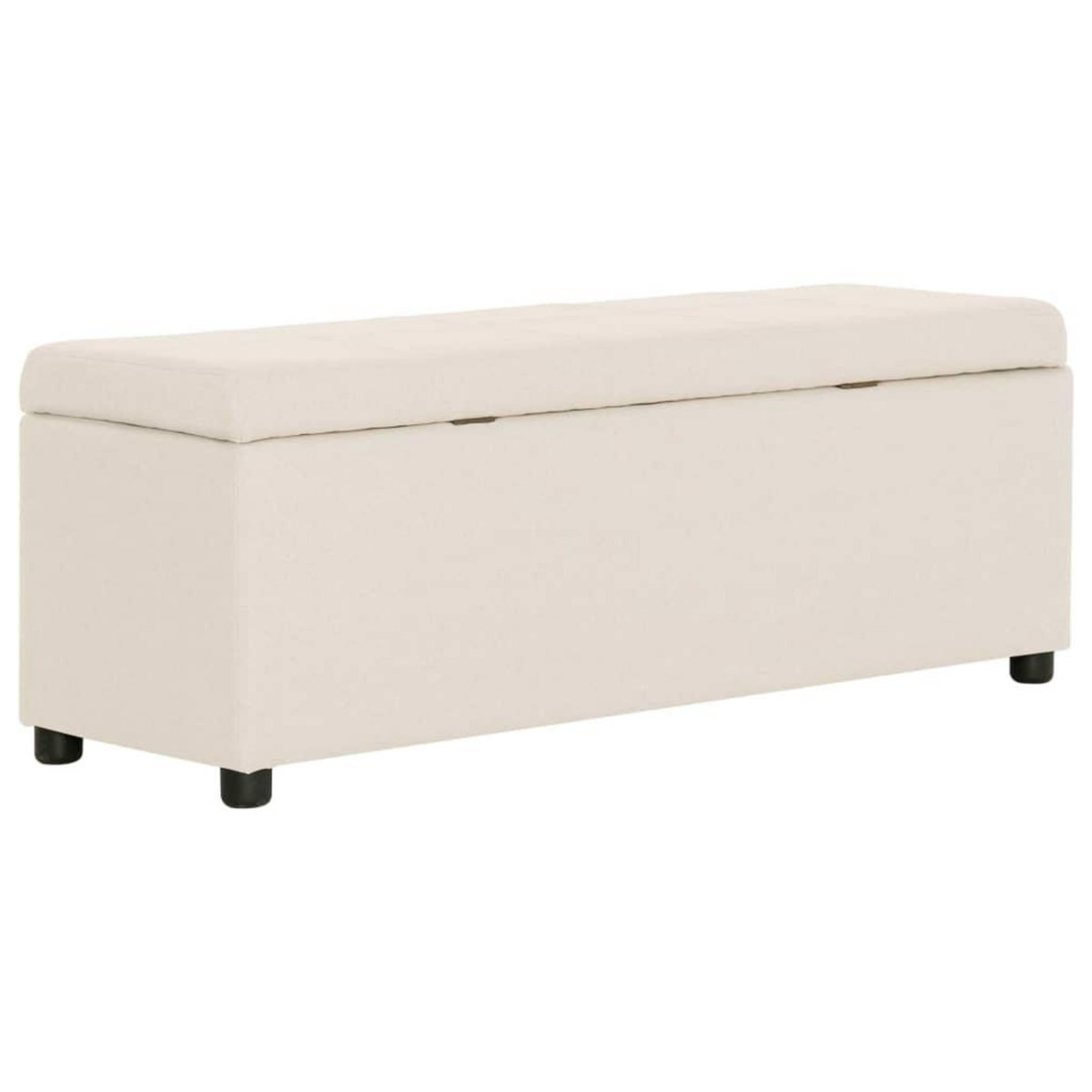 VIDAXL Banc avec compartiment de rangement 116 cm Creme Polyester