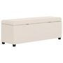 Voir la diapositive 4 : VIDAXL Banc avec compartiment de rangement 116 cm Creme Polyester