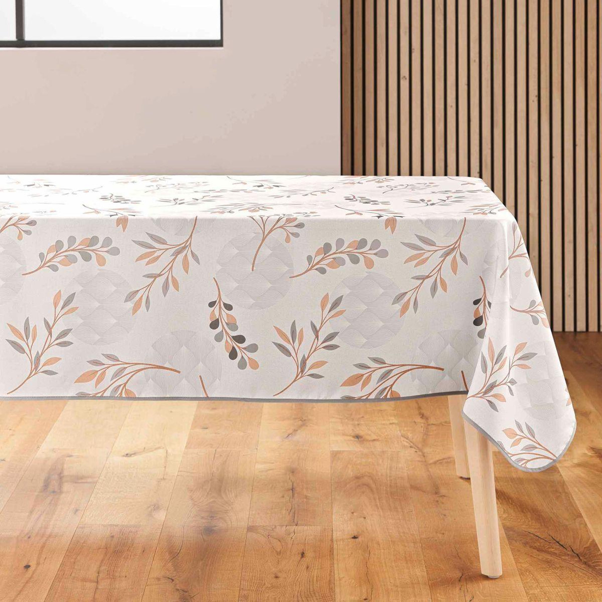 Douceur d'Intérieur Nappe antitache imprimé  manola  150x240cm naturel