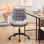 Voir la diapositive 3 : IDIMEX Chaise de bureau VASILO en velours côtelé