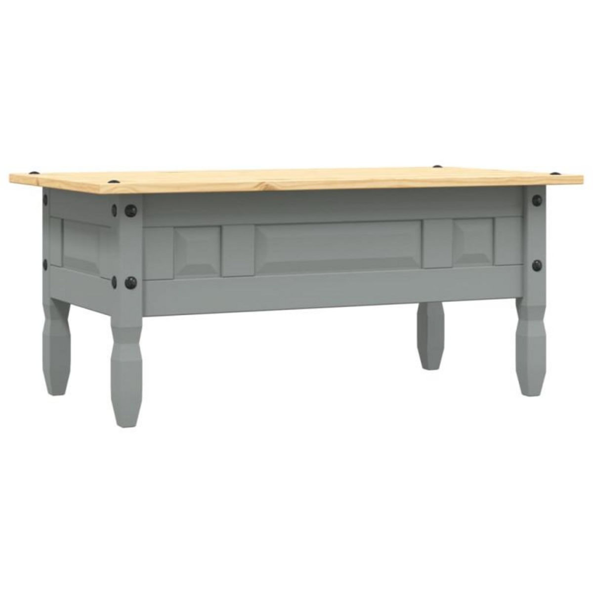 VIDAXL Table basse Pin mexicain Gamme Corona Gris 100x55x44 cm