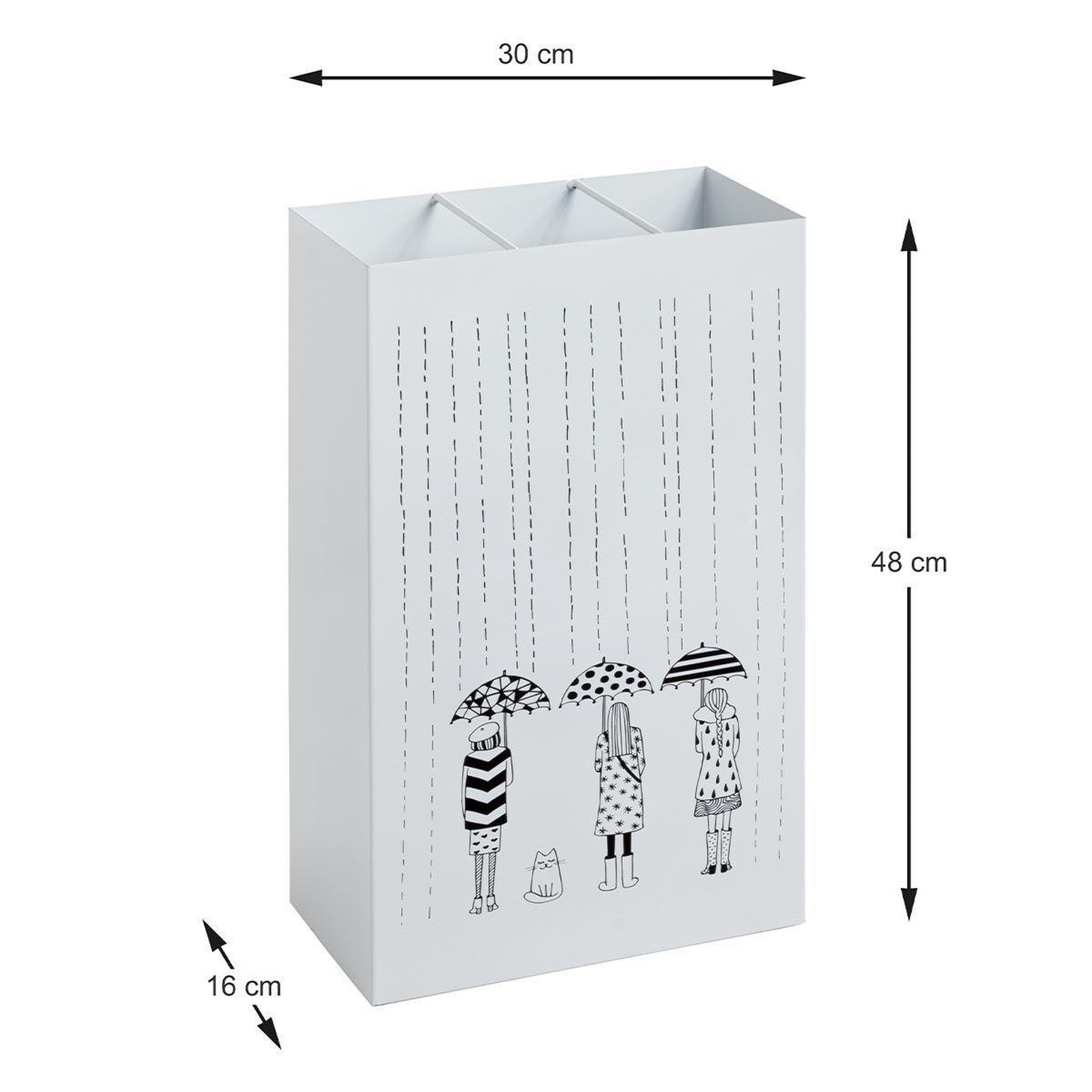 Voir la diapositive 5 : Paris Prix Porte-parapluie design  motif  48cm blanc laqué