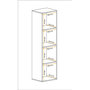 Voir la diapositive 4 : Paris Prix Vitrine Murale Design  Fly A1  170cm Noir