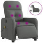 Voir la diapositive 2 : VIDAXL Fauteuil inclinable de massage electrique gris fonce tissu