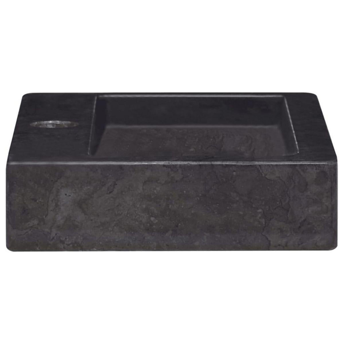 VIDAXL Lavabo mural noir 38x24x6,5 cm marbre