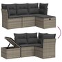 Voir la diapositive 3 : VIDAXL Salon de jardin 4 pcs avec coussins gris resine tressee