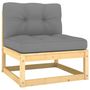Voir la diapositive 4 : VIDAXL Salon de jardin 10 pcs avec coussins Bois de pin massif