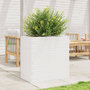 Voir la diapositive 1 : VIDAXL Jardiniere blanc 70x40x68,5 cm bois de pin massif