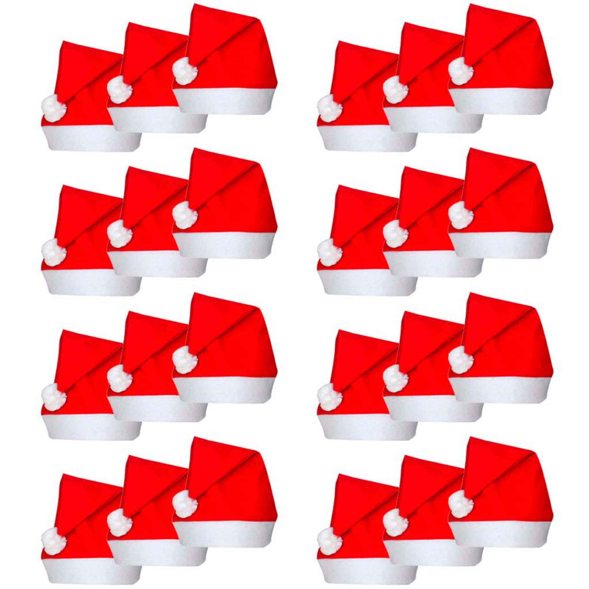 Voir la diapositive 1 : VIDAXL Bonnets de Pere Noël 24 pcs