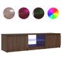 Voir la diapositive 2 : VIDAXL Meuble TV avec lumieres LED Chene marron 140x40x36 cm